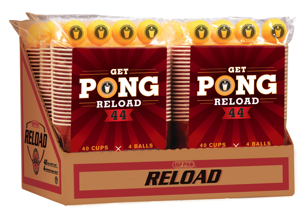 Original Beer Pong Kit Officiel, Pack Gobelets + Balles de Beer Pong, Qualité Premium, 22 Cups (11 Red & 11 Blue), 4 Balles, Réutilisables